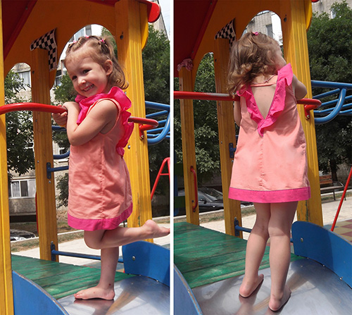 как сшить детское  платье с оборками
